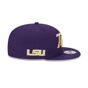 LSU New Era 950 Script Tigers Flat Brim Hat